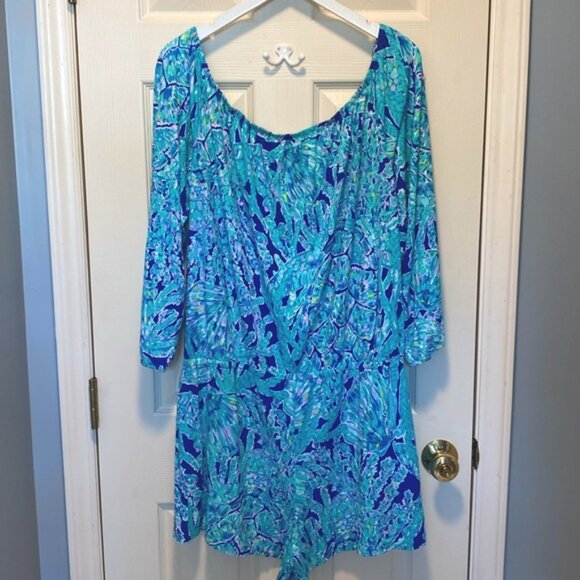 Lilly Pulitzer Lana Shorts Romper EUC - Picture 3 of 7